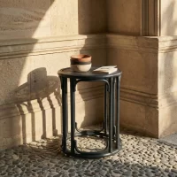 Raffles Timber Side Table Black