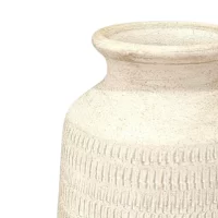 Raven Terracotta Antique White Vase IMG2