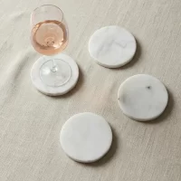 Round White Marble Coasters EDIT AI 1