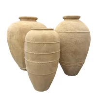 Rustic Sandstone Urn plain Rope IMG2