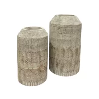 SORRENTO CARVED VASE Small and Large ZO-2808-23BG ZO-2808-24BG IMG1