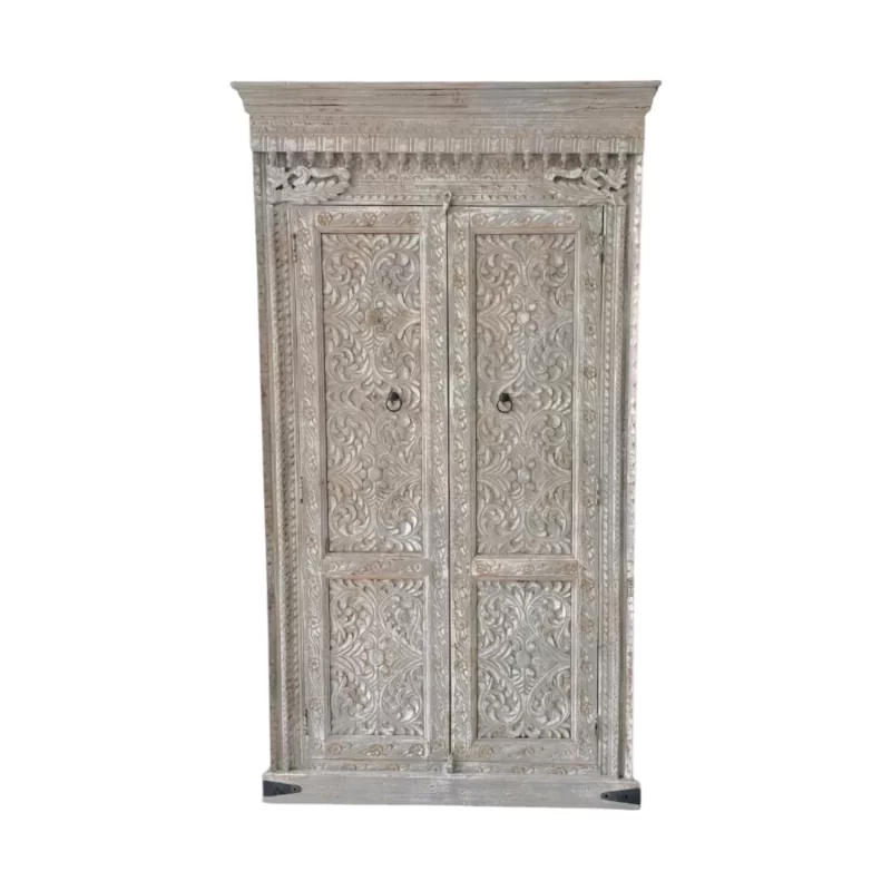 SR-0011 Kashmir Carved Cabinet Grey Wash IMG1