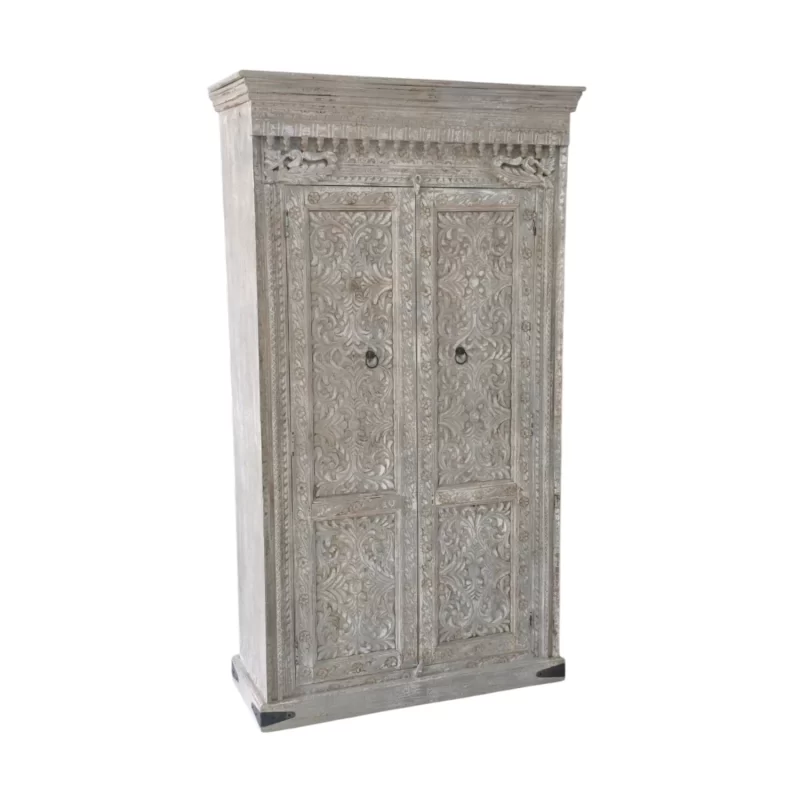 SR-0011 Kashmir Carved Cabinet Grey Wash IMG3