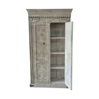 SR-0011 Kashmir Carved Cabinet Grey Wash IMG5