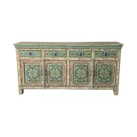 SR-0648 Jaipur Indian Painted Timber Sideboard IMG1