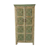 SR-13320 Jaipur Indian Painted Timber Cabinet IMG1