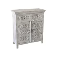 SR-611.2D Medallion Carved Small Buffet White Wash IMG3