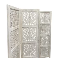 SR-6822 CARVED TIMBER FOLDING SCREEN 180 X 180 IMG2