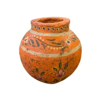 SR-8494.O Painted Paper Mache Pot ORANGE V2 IMG1
