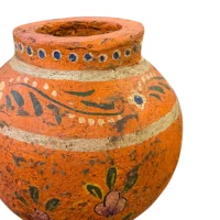 SR-8494.O Painted Paper Mache Pot ORANGE V2 IMG2