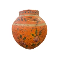 SR-8494.O Painted Paper Mache Pot ORANGE V2 IMG3