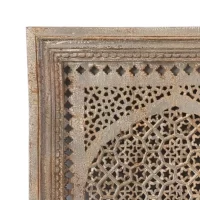 SR-9960 Indian Carved Arch Grey Washed Wall Panel IMG2
