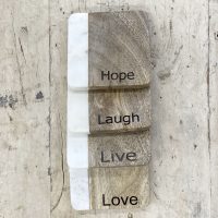 Shack coasters marble hope love live laugh stack