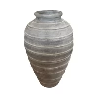 Spiral Black Terracotta Vase