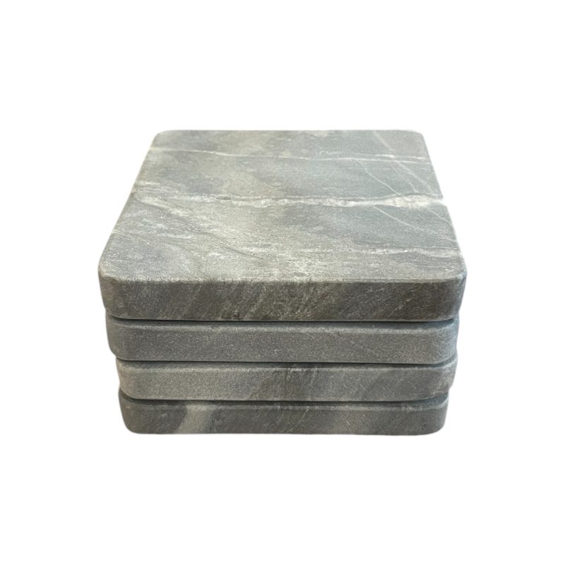 Square Grey Coasters Set 4 IMG1