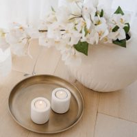 UGC @thewebbhouse_IMG8 Greco paper mache White marble tea light Hillsdale plater