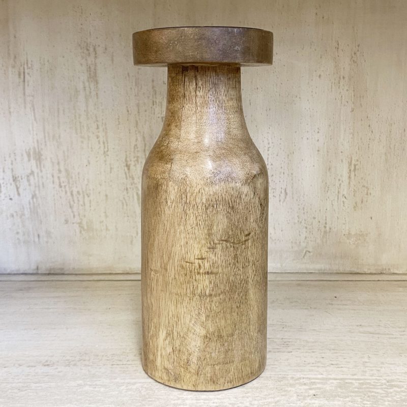 WD-5201-L Butler Pillar Candle Stick Lge wooden