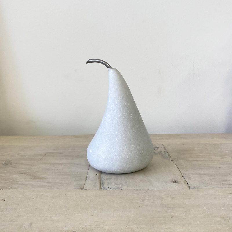 White Marble Pear Large