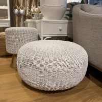 White Round Ottoman IMG1