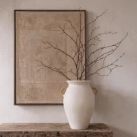 White Terracotta Pot Rattan Handles 2 Styled IMG1