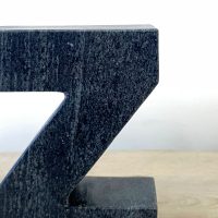 marble Z bookends close up