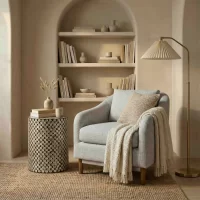 Black Disc replaced side table bedroom (2)